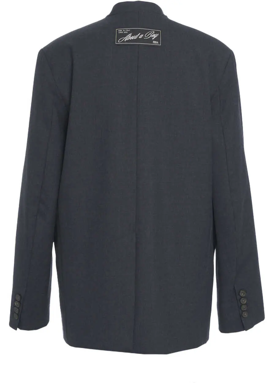 Sacouri Erika Cavallini Double-breasted blazer Glen Blue Femei (BM 19035565) 3