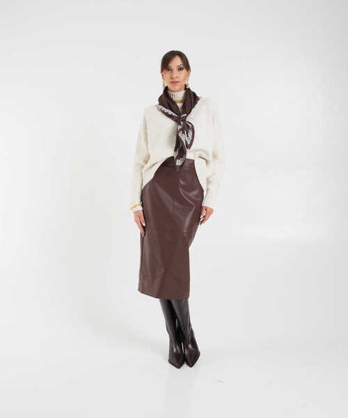 Tricouri Polo Elisabetta Franchi Boucl knit polo White Femei (BM 19035571) 3