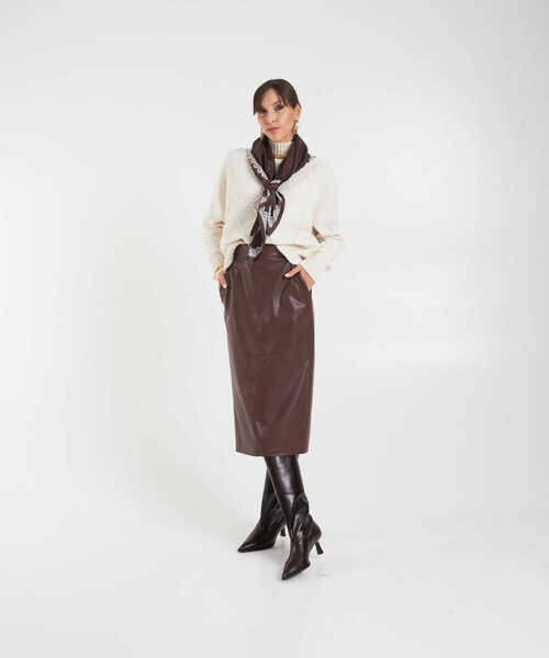 Tricouri Polo Elisabetta Franchi Boucl knit polo White Femei (BM 19035571) 4