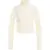 Elisabetta Franchi Turtleneck sweater with logo charm White
