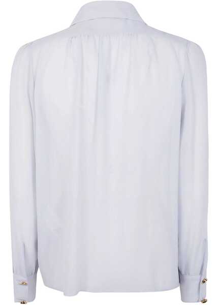 Bluze Elisabetta Franchi Blouse with chain detail Blue Femei (BM 19035577) 2