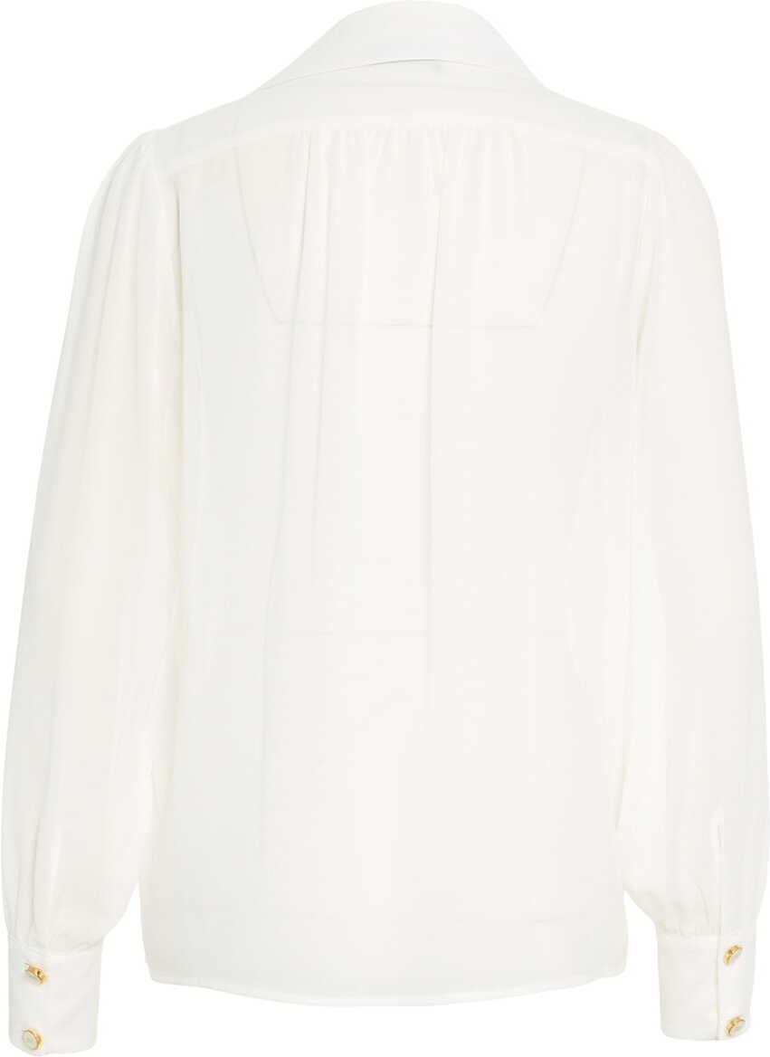 Bluze Elisabetta Franchi Blouse with chain detail White Femei (BM 19035577) 3