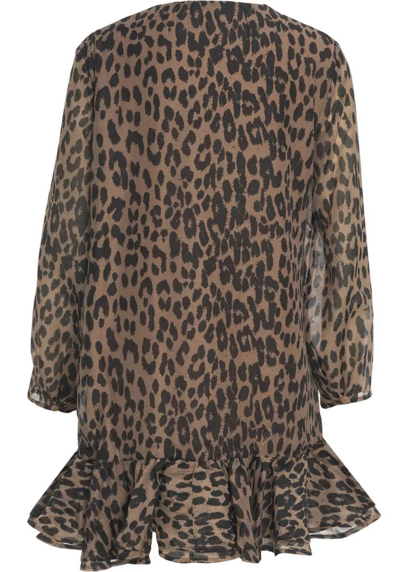 Rochii scurte Baum und Pferdgarten Dress with animal print Agnel Brown Femei (BM 19035601) 3