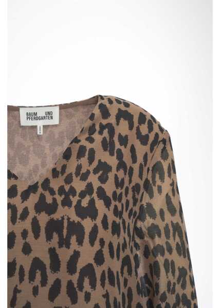 Rochii scurte Baum und Pferdgarten Dress with animal print Agnel Brown Femei (BM 19035601) 4