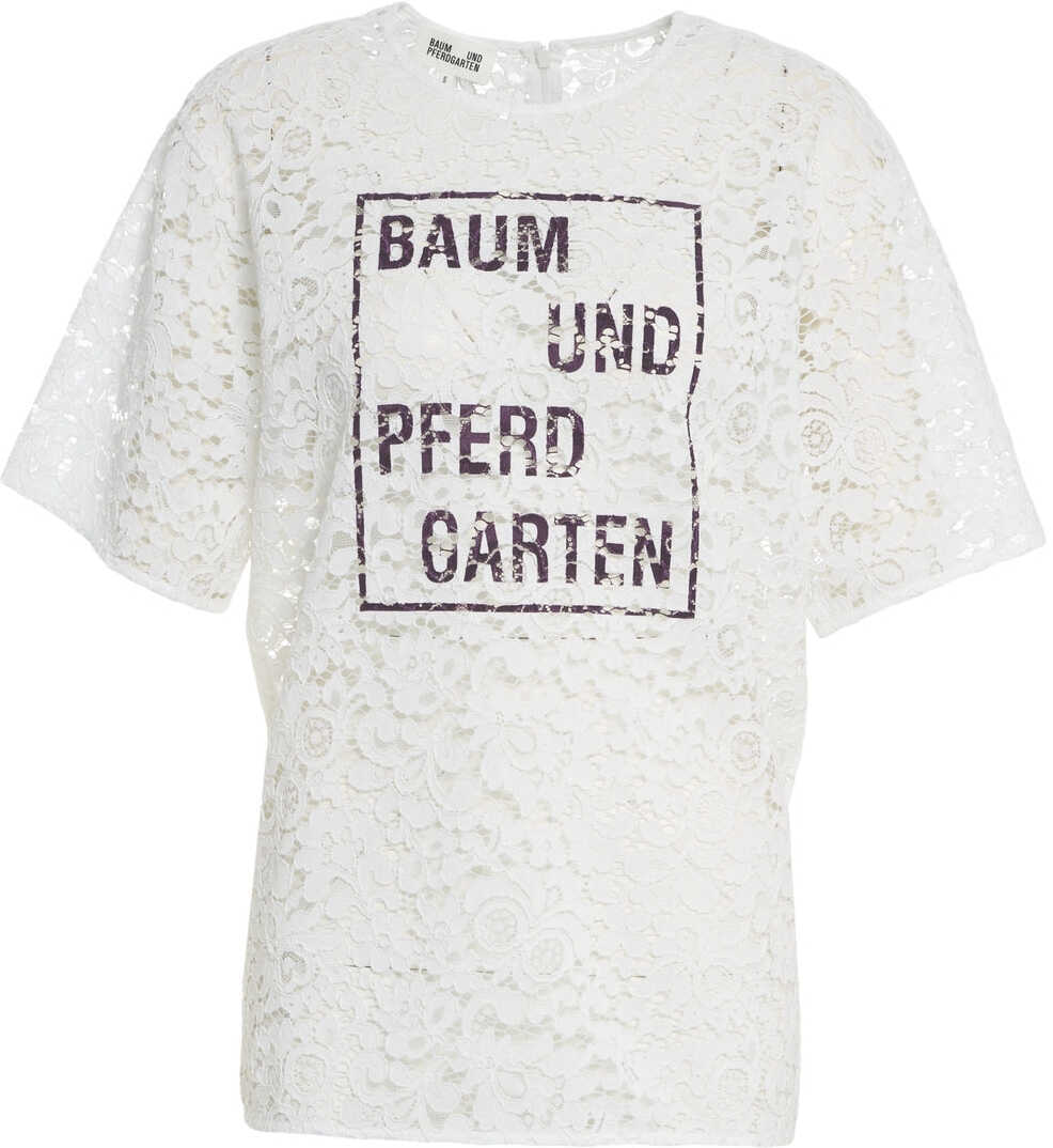 Tricouri Baum und Pferdgarten Lace t-shirt Mandie White Femei (BM 19035604) 2