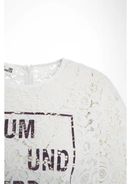 Tricouri Baum und Pferdgarten Lace t-shirt Mandie White Femei (BM 19035604) 4