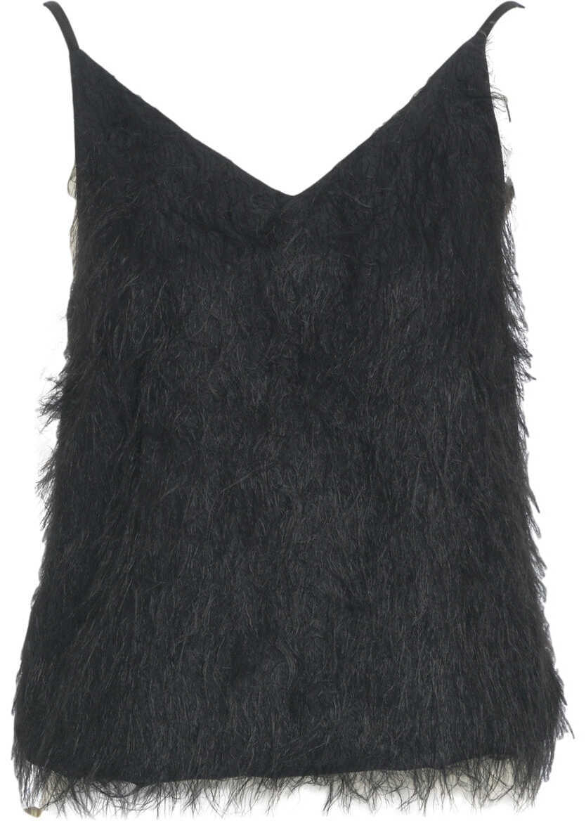 Maiouri Otto d ame Top with fringe detaills Black Femei (BM 19035622) 1