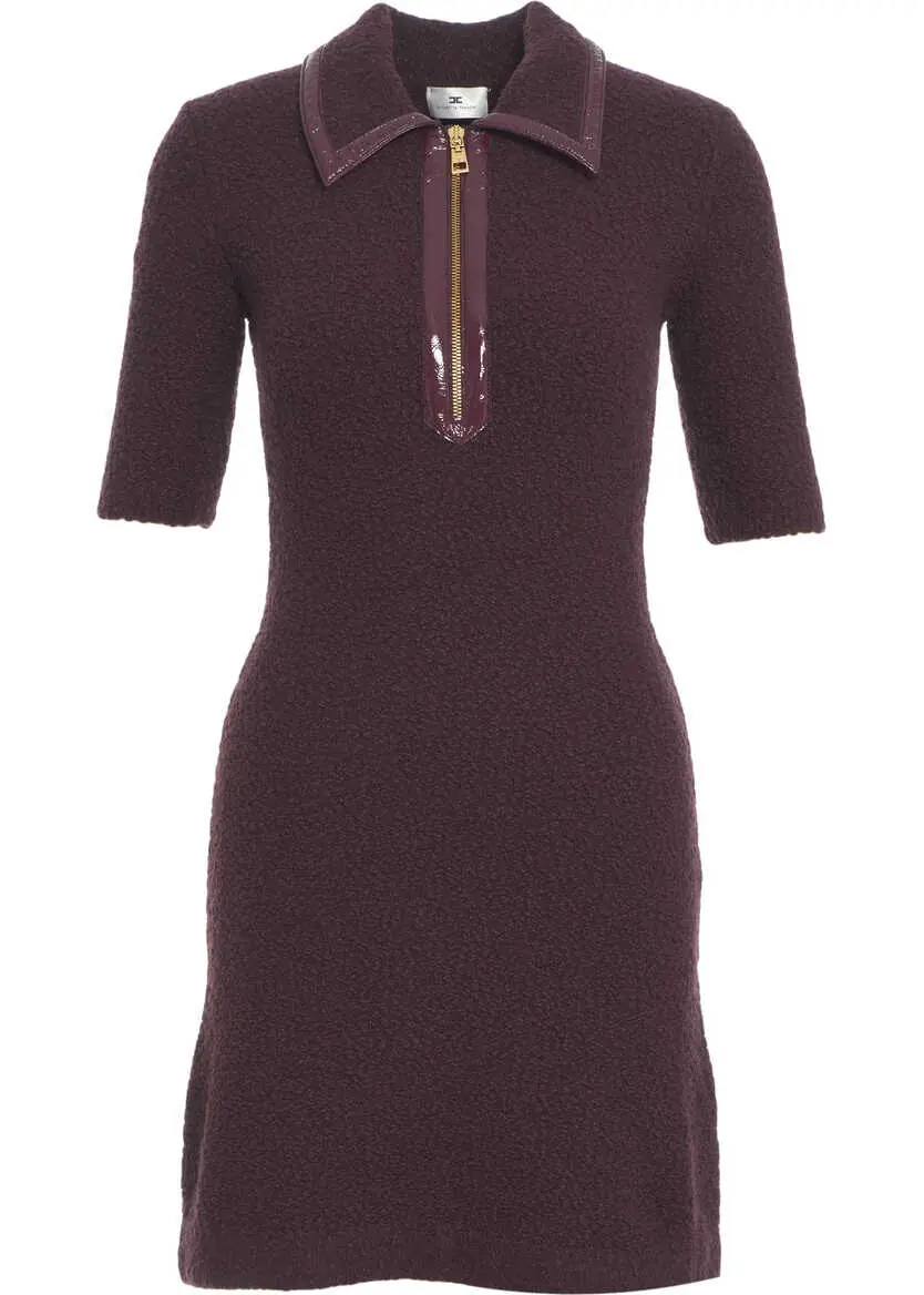 Rochii scurte Elisabetta Franchi Boucl knit dress Purple Femei (BM 19035628) 2