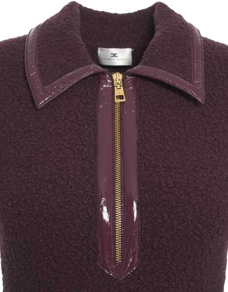Rochii scurte Elisabetta Franchi Boucl knit dress Purple Femei (BM 19035628) 4