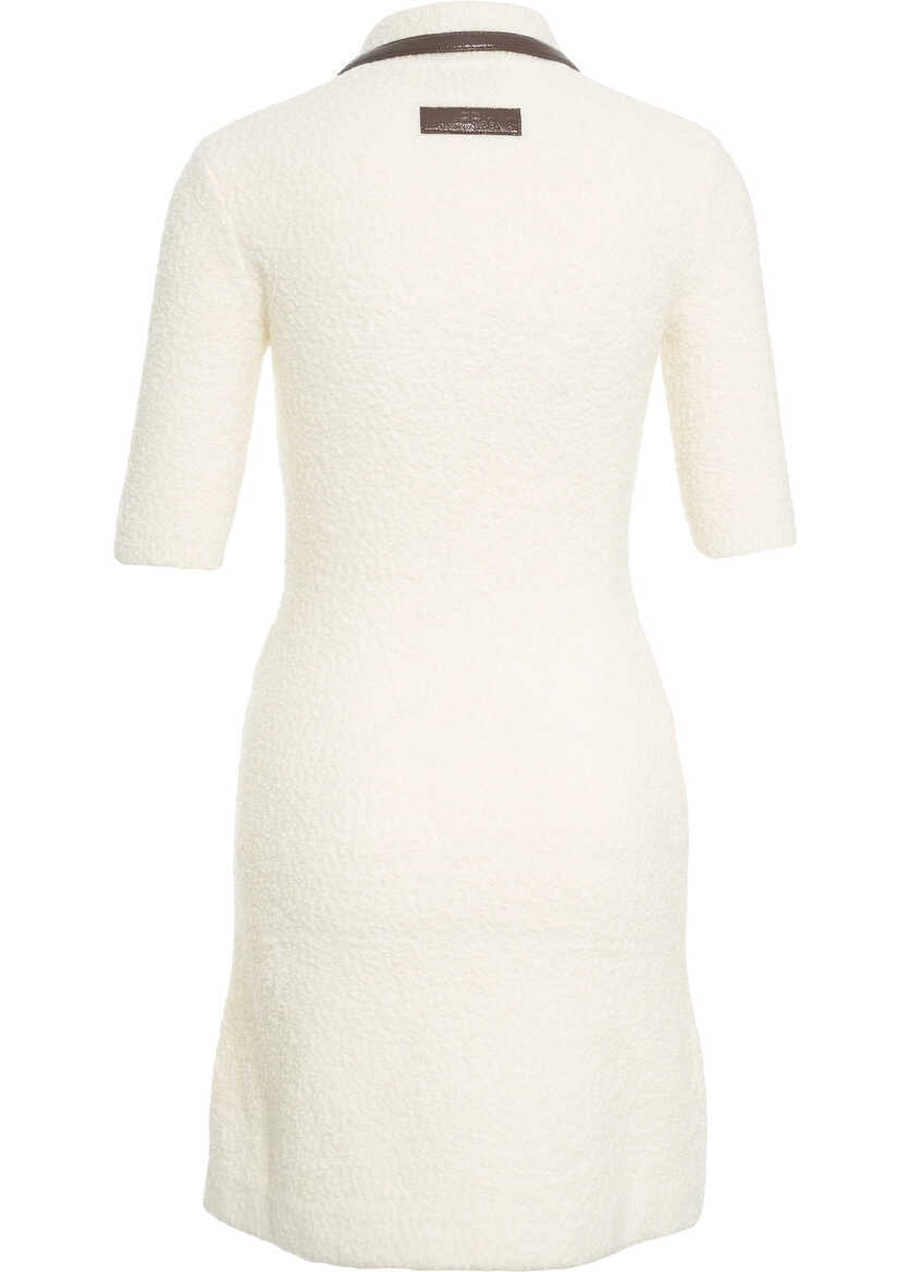 Rochii scurte Elisabetta Franchi Boucl knit dress White Femei (BM 19035628) 3