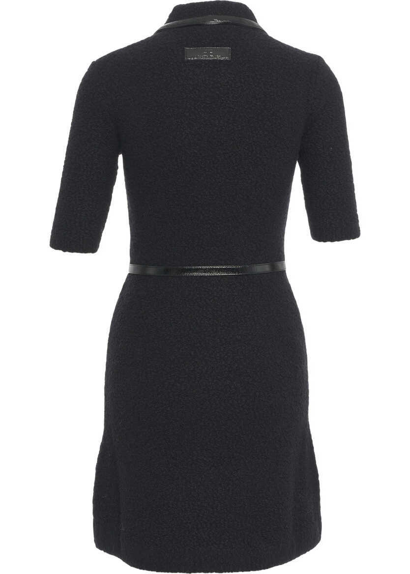 Rochii scurte Elisabetta Franchi Boucl knit dress Black Femei (BM 19035628) 3