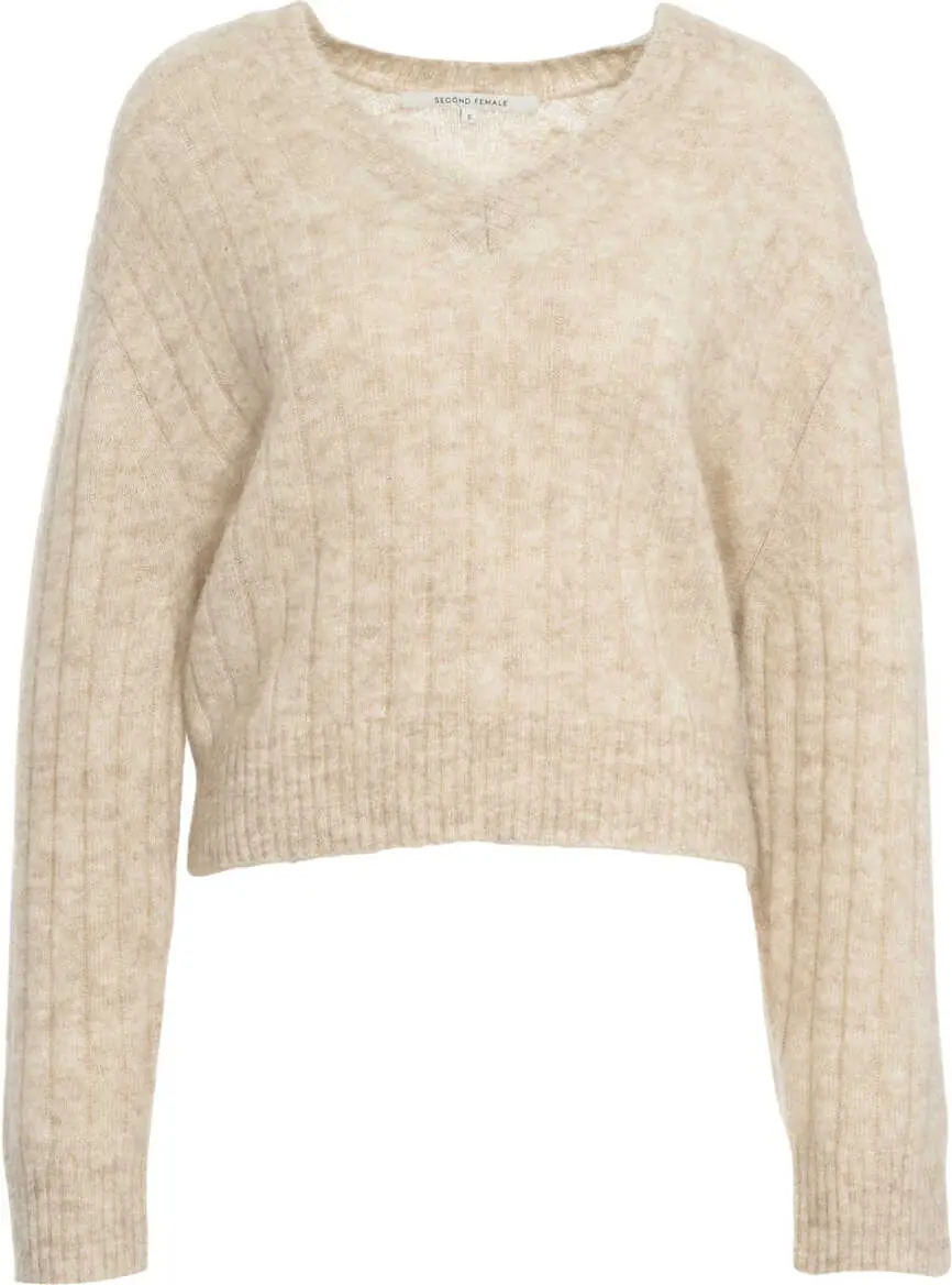 Pulovere Second Female Sweater Brooky Beige Femei (BM 19035646) 2