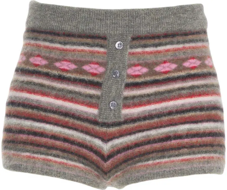 Pantaloni scurti Solotre Knit shorts Allu Barbie Grey Femei (BM 19035673) 1