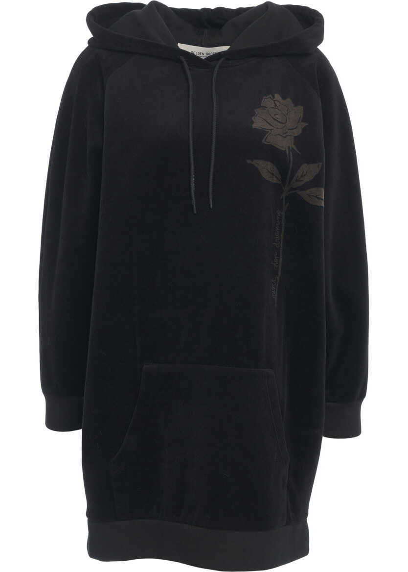 Pantaloni casual Golden Goose Chenille sweatshirt dress Black Femei (BM 19035703) 2