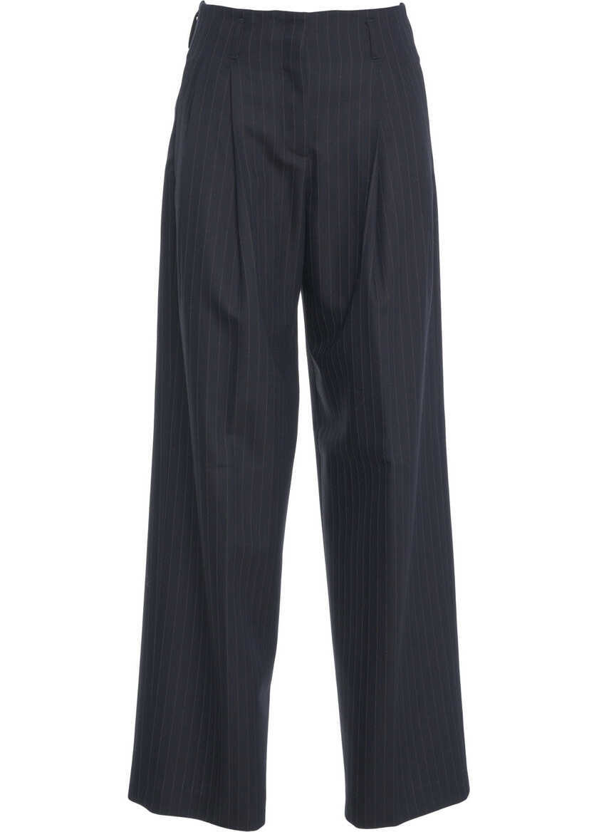 Pantaloni casual Golden Goose Pinstripe pants Flavia Blue Femei (BM 19035721) 2