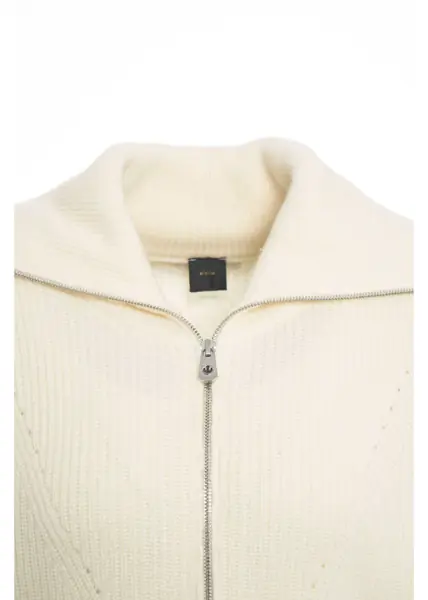 Pulovere Pinko Knit sweater with zipper Folegandros White Femei (BM 19035745) 4