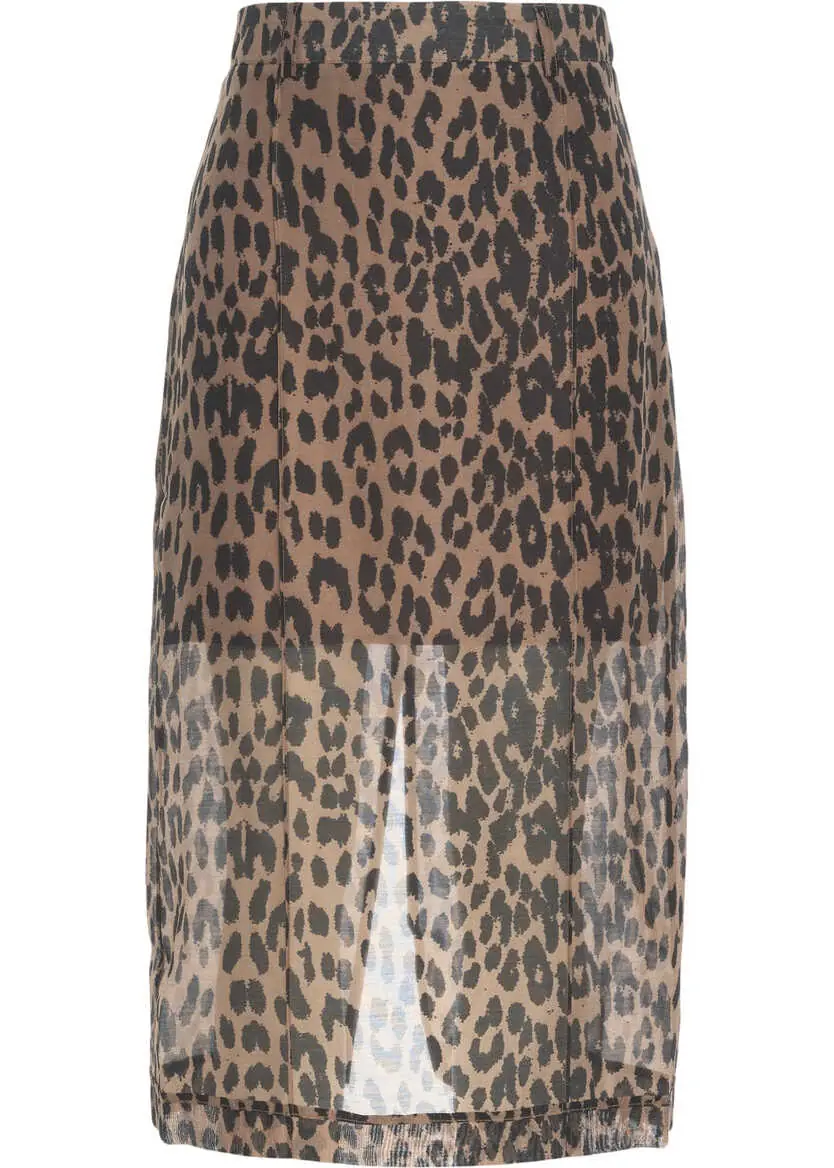 Fuste lungi Baum und Pferdgarten Skirt with animal print Shevin Brown Femei (BM 19035760) 1