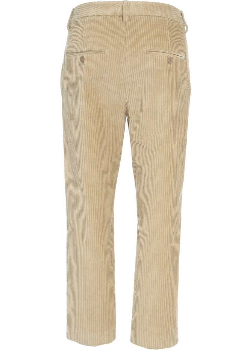 Pantaloni casual Dondup Corduroy pants Nima Beige Femei (BM 19035772) 4