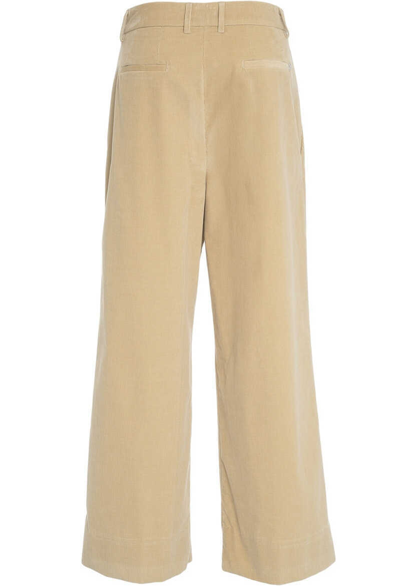 Pantaloni office Dondup Pleated pants Eloise Beige Femei (BM 19035778) 4