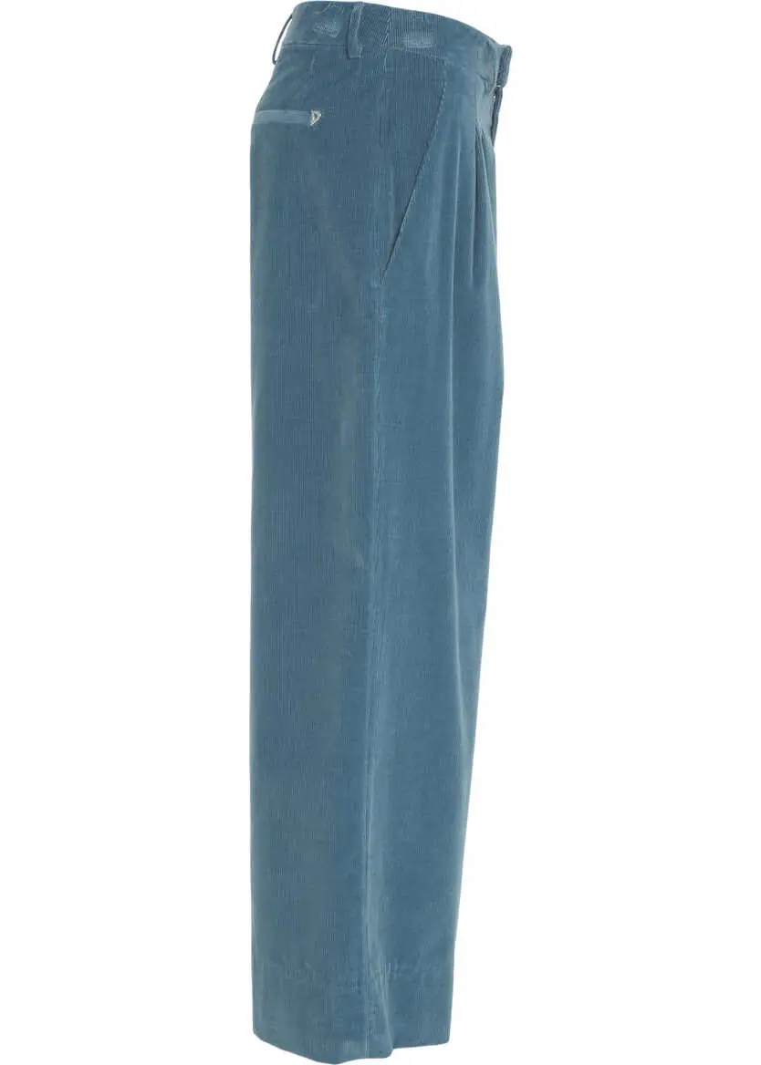 Pantaloni office Dondup Pleated pants Eloise Blue Femei (BM 19035778) 3