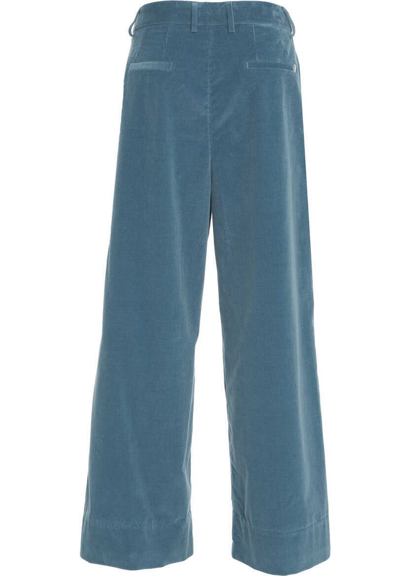 Pantaloni office Dondup Pleated pants Eloise Blue Femei (BM 19035778) 4