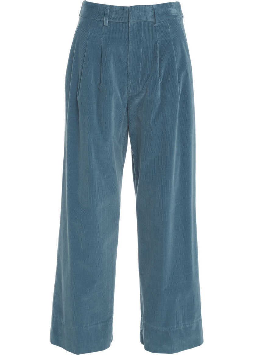 Pantaloni office Dondup Pleated pants Eloise Blue Femei (BM 19035778) 1