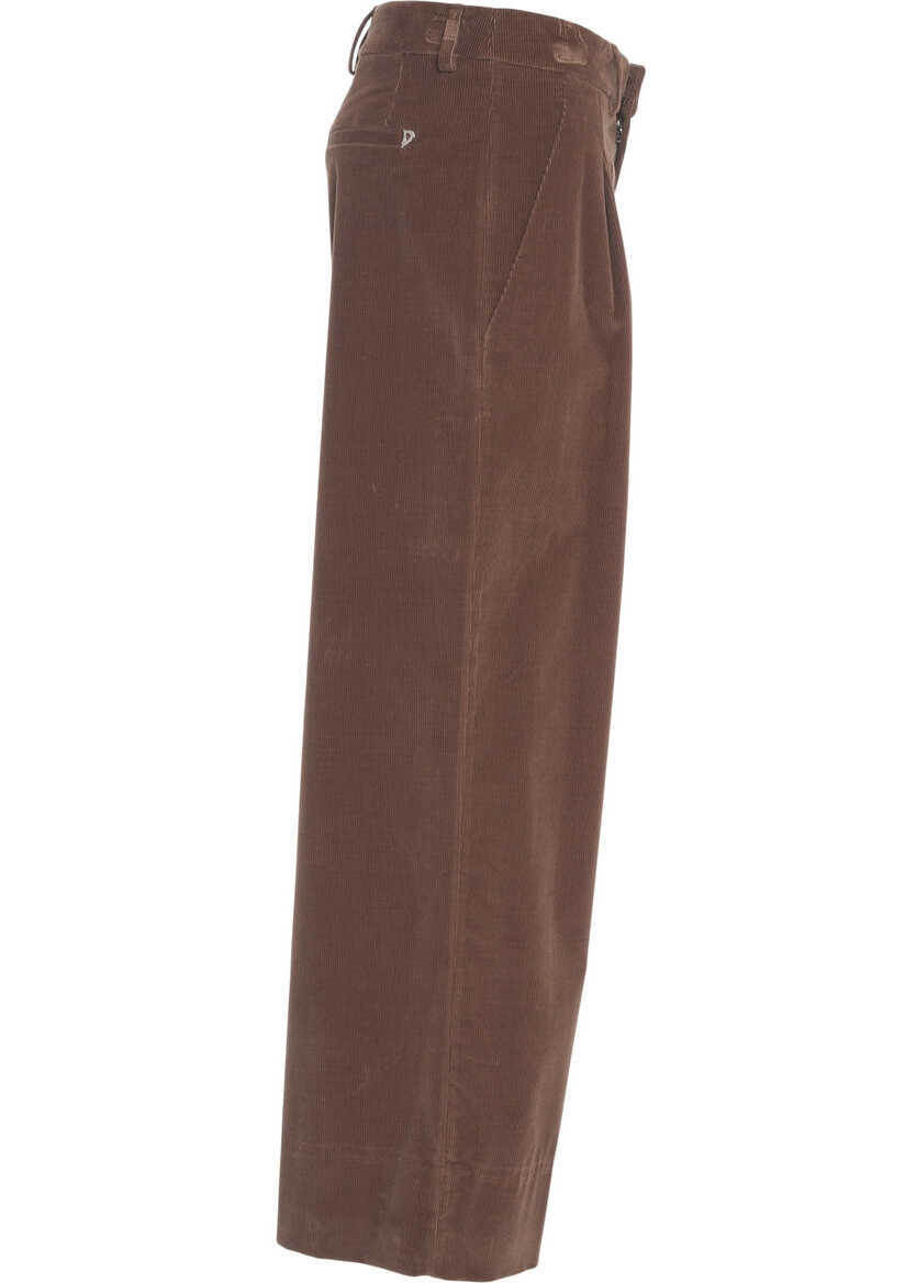 Pantaloni office Dondup Pleated pants Eloise Brown Femei (BM 19035778) 2