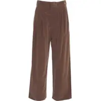 Pantaloni office Dama - Pantaloni office Dondup Pleated pants Eloise Beige Femei (BM 19035778) - B-mall.ro
