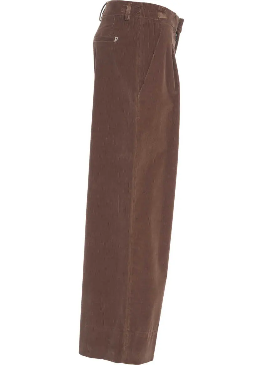 Pantaloni office Dondup Pleated pants Eloise Brown Femei (BM 19035778) 1