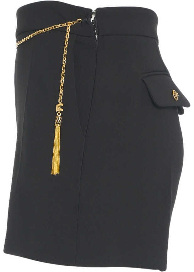 Pantaloni scurti Elisabetta Franchi Shorts with chain detail Black Femei (BM 19035787) 3