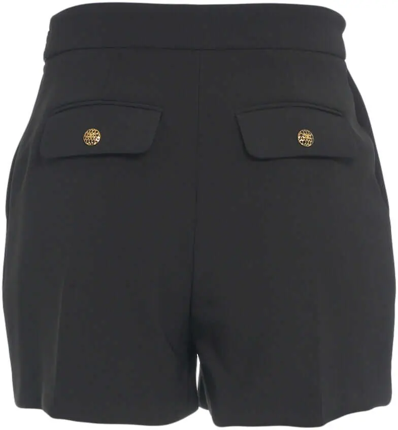 Pantaloni scurti Elisabetta Franchi Shorts with chain detail Black Femei (BM 19035787) 4