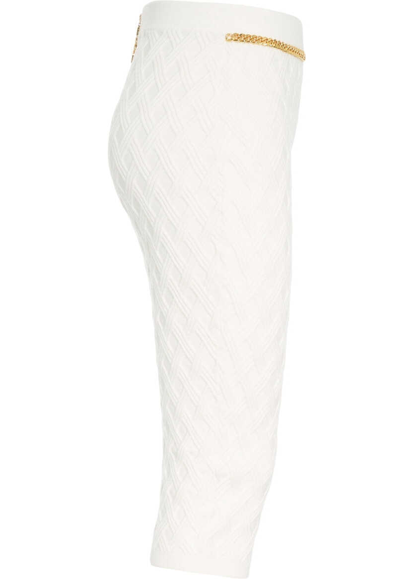 Fuste lungi Elisabetta Franchi Knit skirt with chain detail White Femei (BM 19035790) 3