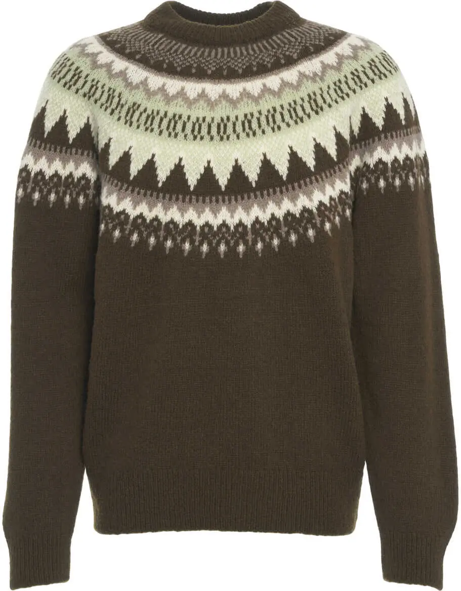 Pulovere CLOSED Sweater with Norwegian pattern Brown Barbati (BM 19035823) 2