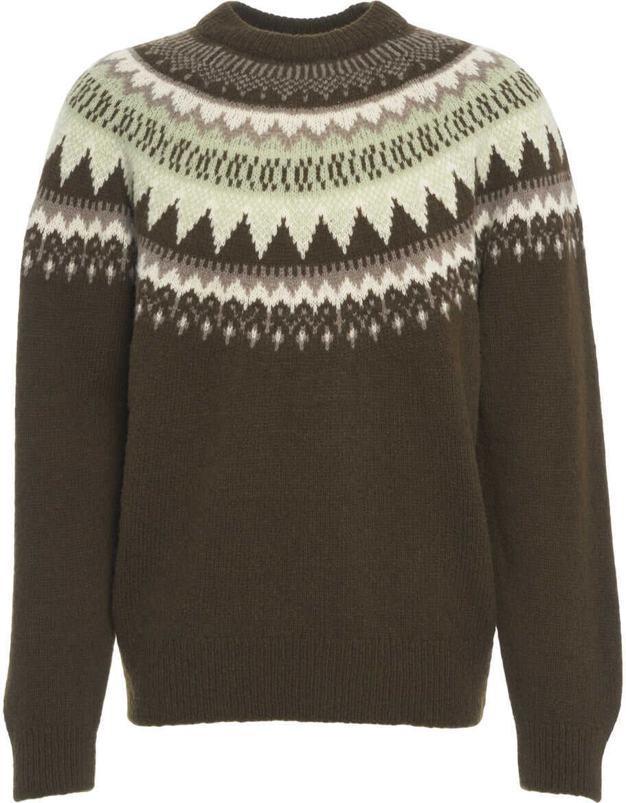 Pulovere CLOSED Sweater with Norwegian pattern Brown Barbati (BM 19035823) 1