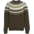 CLOSED Sweater with Norwegian pattern Brown