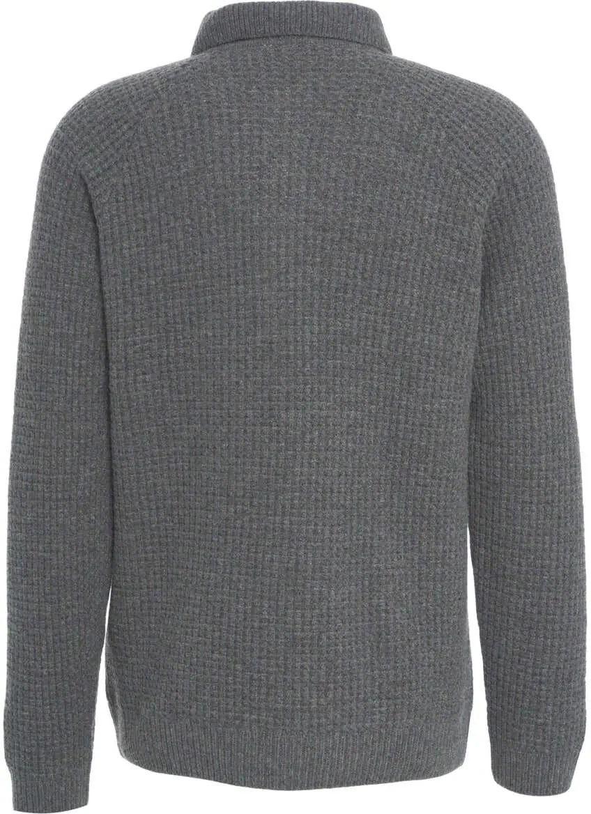 Tricouri Polo CLOSED Ribbed knit polo Grey Barbati (BM 19035826) 3