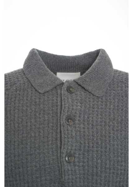 Tricouri Polo CLOSED Ribbed knit polo Grey Barbati (BM 19035826) 4