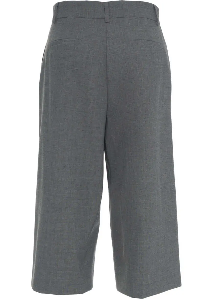 Pantaloni casual Otto d ame Pleated bermuda shorts Grey Femei (BM 19035832) 4