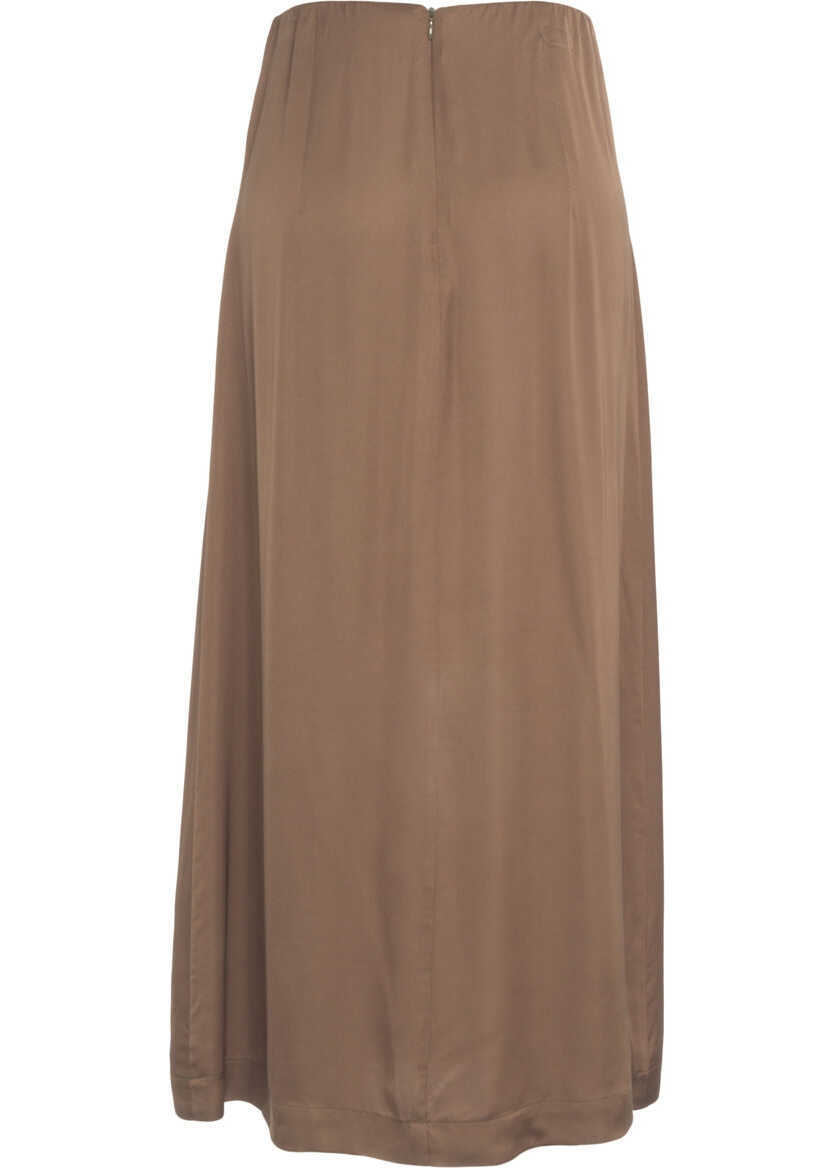 Fuste lungi Second Female Midi skirt Ermine Bronze Femei (BM 19035847) 4