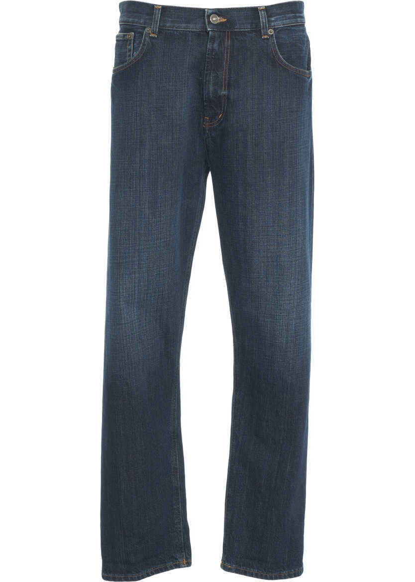 Blugi drepti Dondup Straight leg jeans Ervin Blue Barbati (BM 19035877) 2