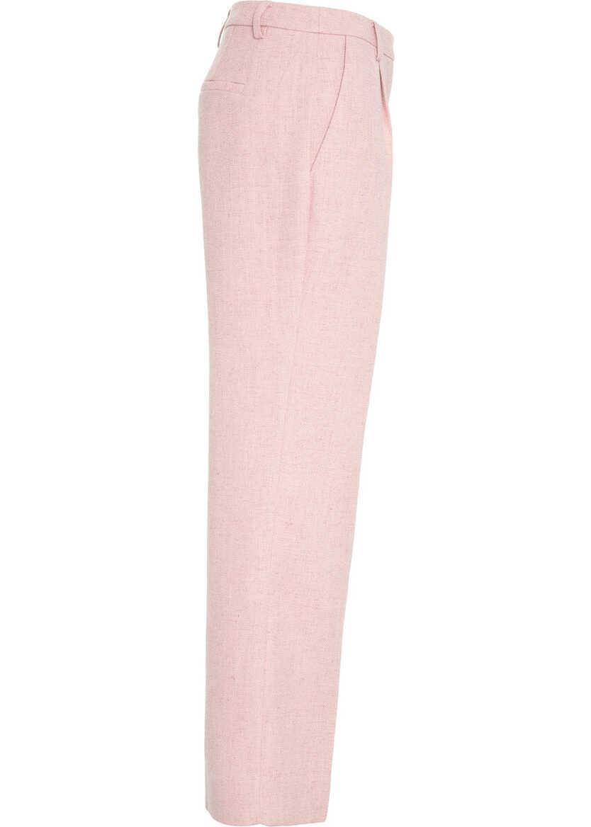 Pantaloni office Second Female Pleated pants Rosaria Rose Femei (BM 19035943) 3