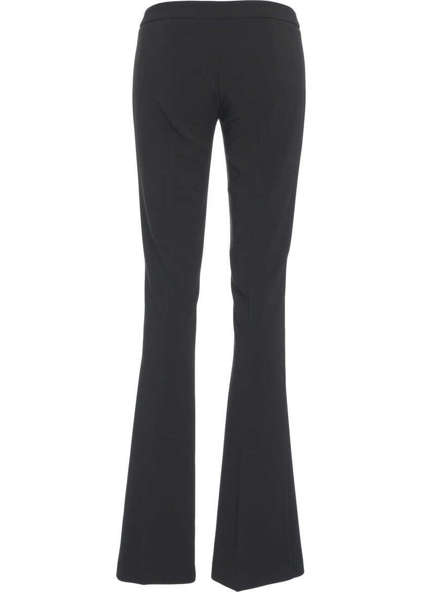 Pantaloni office Elisabetta Franchi Flared pants Black Femei (BM 19035955) 4