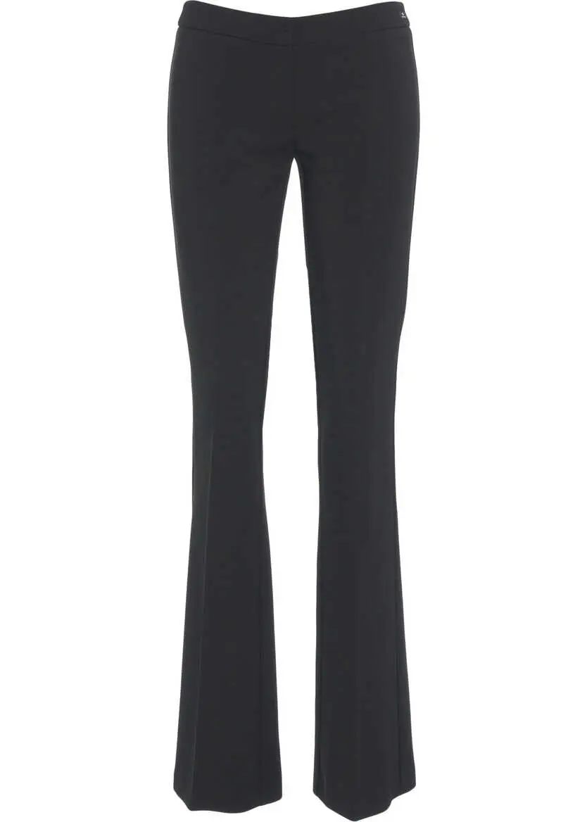 Pantaloni office Elisabetta Franchi Flared pants Black Femei (BM 19035955) 1