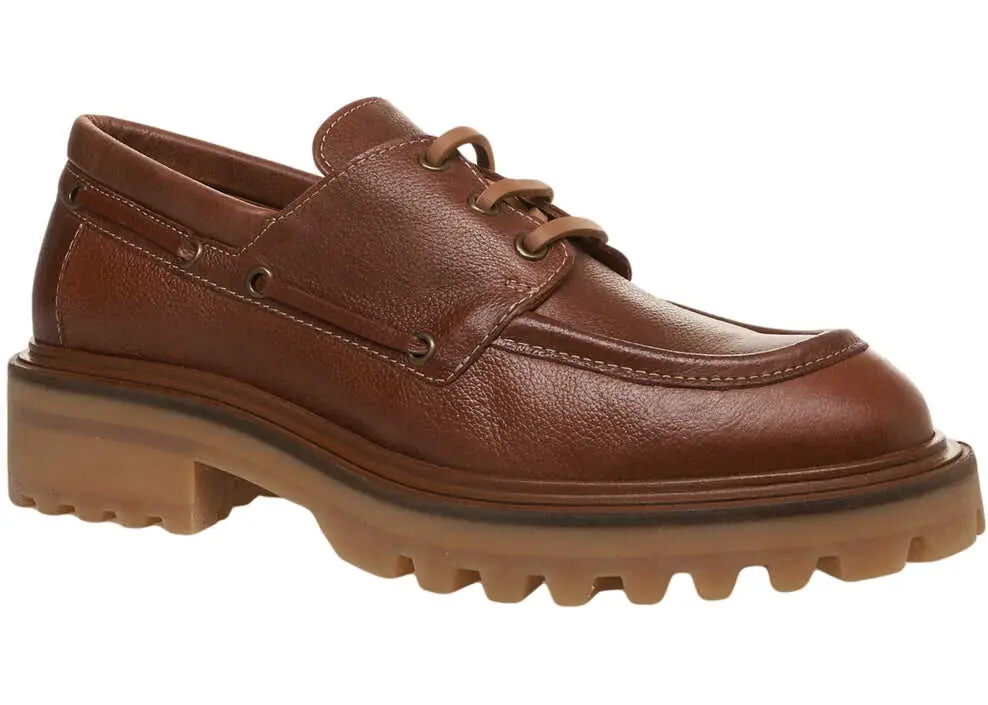 Mocasini Billi Bi Lace-up shoes in grained leather Brown Femei (BM 19035961) 3