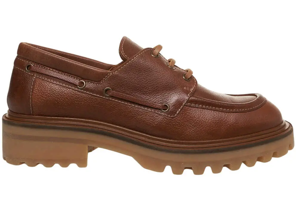 Mocasini Billi Bi Lace-up shoes in grained leather Brown Femei (BM 19035961) 1