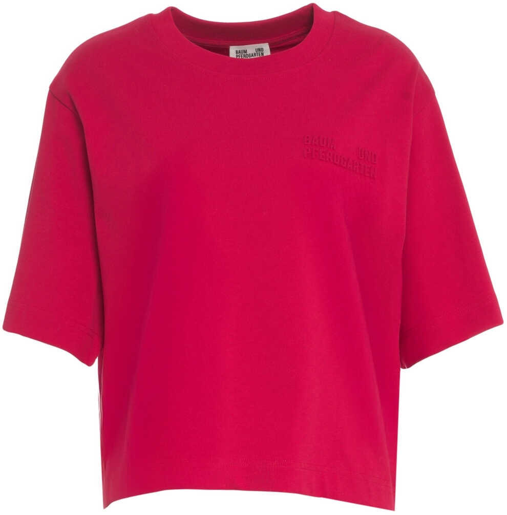 Tricouri Baum und Pferdgarten T-shirt with logo Jiana Red Femei (BM 19035970) 2