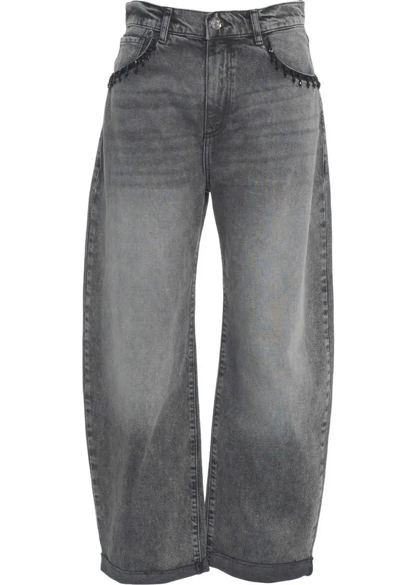 Blugi drepti Liu Jo White Carrot fit jeans Grey Femei (BM 19035982) 2