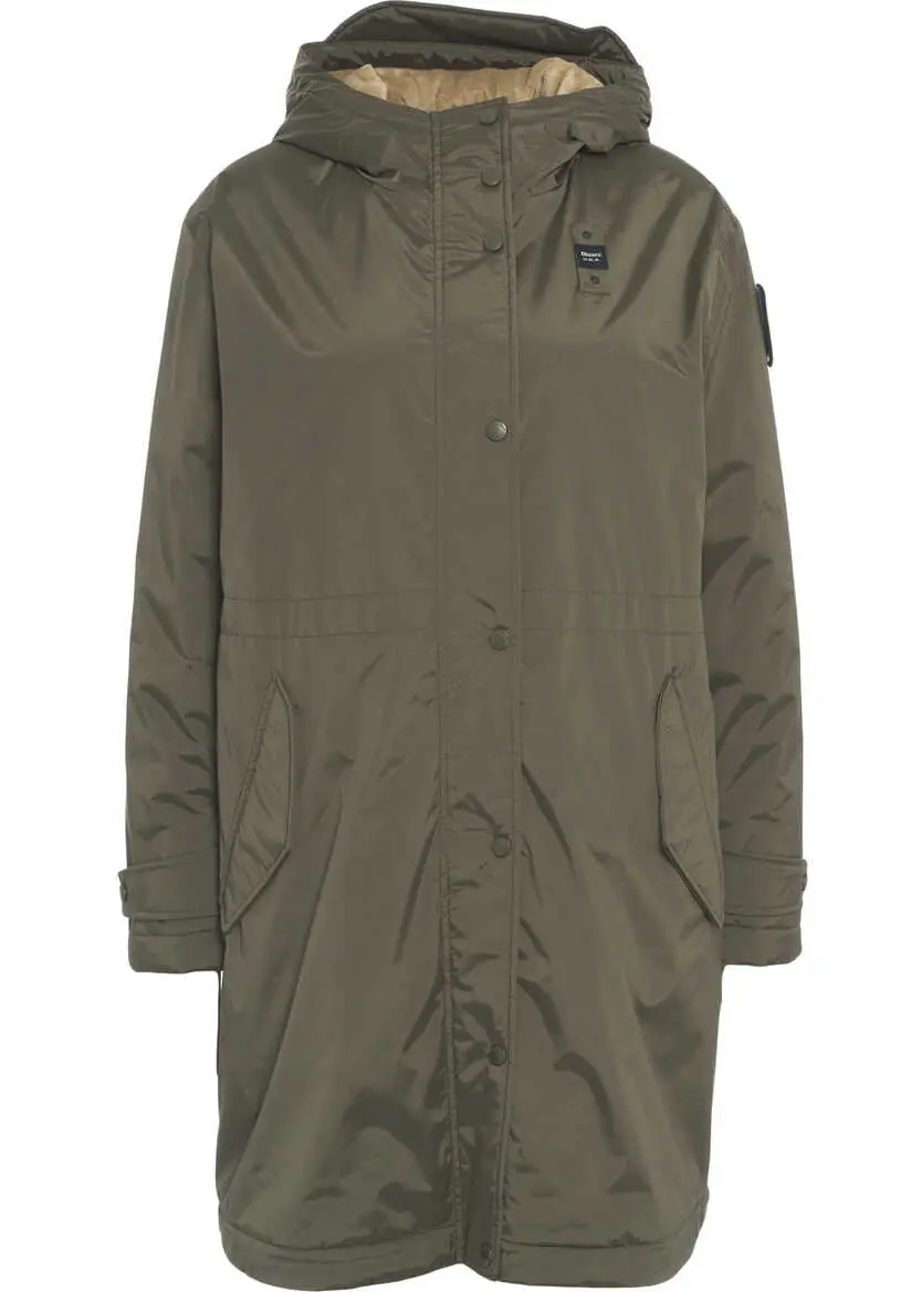 Geci Parka Blauer Parka with hood Olive Femei (BM 19036024) 2