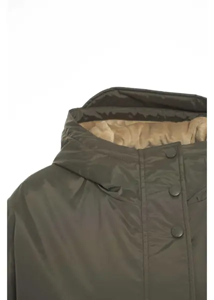 Geci Parka Blauer Parka with hood Olive Femei (BM 19036024) 4