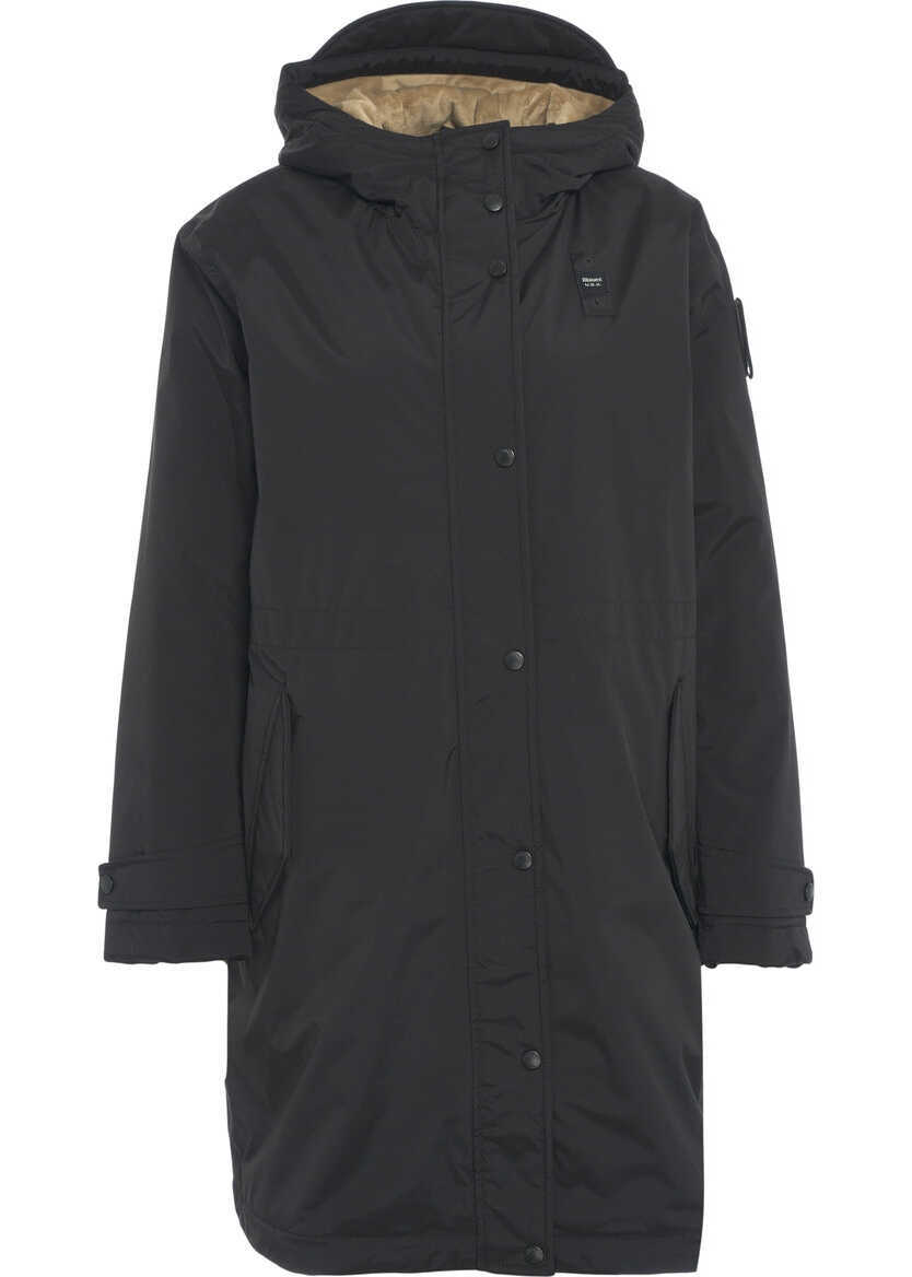Geci Parka Blauer Parka with hood Black Femei (BM 19036024) 2